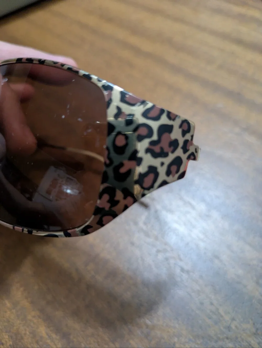 Vintage Christian Roth Sunglasses.  Pure Titanium, Leopard Print & Lightweight.